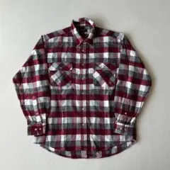 【秋物】90s 紺タグ Old UNIQLO ユニクロ ブロックチェックシャツ