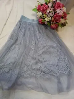 花柄ひざ丈スカート♡F