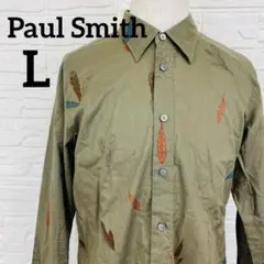 Paul Smith 長袖シャツ Lサイズ オリーブグリーン【L】437