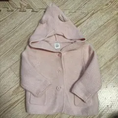 baby GAP フード付きカーディガン 6-12ヶ月 ピンク