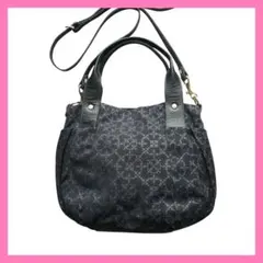 ●ラシット 2way ショルダーバッグ トートバッグ　ブラック系