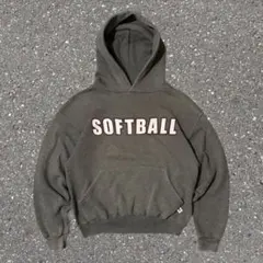 ラッセルアスレティック 90s パーカー 両面プリント パーカー 肉厚 短丈