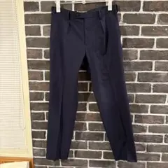 美品 ユニクロ 感動タックパンツ アダム・スコット ネイビー ウエスト82cm