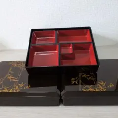 松花堂 武蔵野弁当 黒 本体 木製品 お節 懐石 重箱 - メルカリ