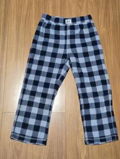 GAP KIDS チェック柄フリースロングパンツ