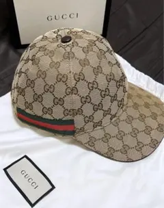 GUCCI 美品　オリジナルGGキャンバス ベースボールキャップ