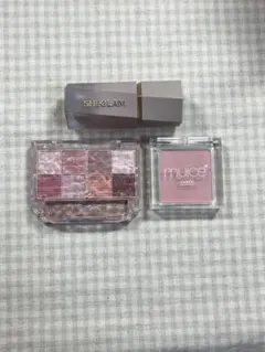 キャンメイクアイシャドウ、シーグラムシェーディング、muiceチーク