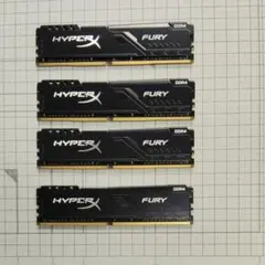 HyperX FURY DDR4 メモリー 64GB 16GB4枚セット HyperX Fury 16GB (1 x 16GB) DDR4 2400MHz DRAM (Desktop Memory