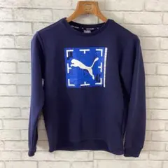 3.17 t105 プーマ トレーナー 長袖 キッズ 150 プリント 綿混合