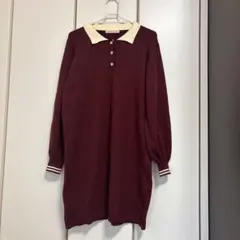 MAJESTIC LEGON ワインレッド ニットワンピース