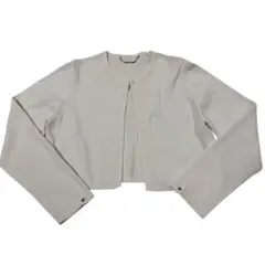 【美品】セルフォード ボレロ カーディガン ショート丈 ベージュ クリーム F