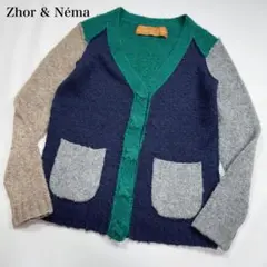 Zhor & Nema カーディガン メリノウール アルパカ フロントポケット