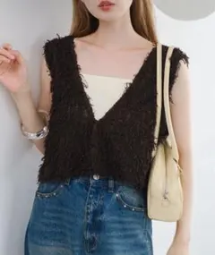 〈 Kastane 〉 ファーショートベスト