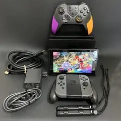 【極美品/新品スティック交換済/バッテリー強化版】Switch 本体 グレー