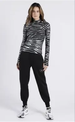 adidas by Stella McCartney ゼブラ柄長袖トップス