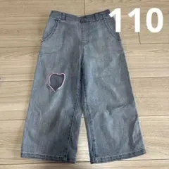 ANAP kids ハート穴あき　ワイドデニム 110のサムネイル