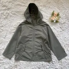 （UNIQLO）の「リラックスフィットパーカ」カーキ（オリーブ）　150㎝