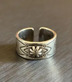 メンズリング　シルバー925刻印　プレーン　メキシカンアクセサリー　ヴィンテージ