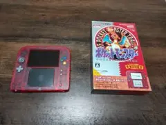 動作確認済み】3DS LL ワンピース限定版 ルフィレッド ソフト付き 充電 