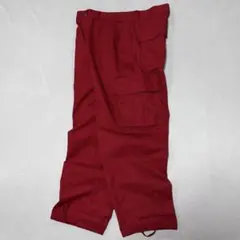 90s パラシュート バギー カーゴパンツ ドローコード W40 L32 レッド 