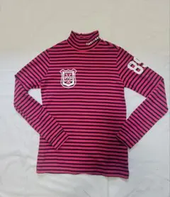 お値下げ！PEARLY GATES ストライプ タートルネック　サイズ0