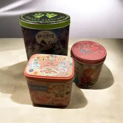 ディズニー お菓子缶 3個セット ダッフィー/ハロウィン/アナ雪【傷あり】空き缶