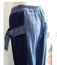 CYNICAL シニカル プリーツドッキングデニムセミワイドパンツ テンセル