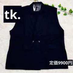 ✨tk. タケオキクチ✨黒 ダブルボタン フォーマルベスト　Lサイズ