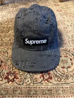 【美品】Supreme Lasered Denim Camp Cap