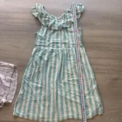 キッズ　女の子　130 ストライプ　ミント　グリーン　パステル　OLD NAVYのサムネイル