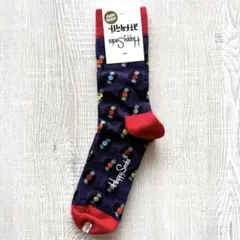 【新品】ハッピーソックス × スチャダラパー レコード柄 ソックス A