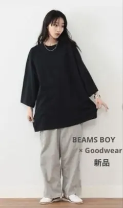 BEAMS BOY Goodwear クラシックフィットカスタムビッグTシャツ
