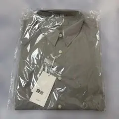 【新品】ユニクロ EFCブロードシャツ 長袖 M グレー