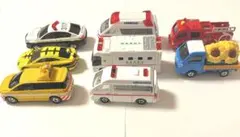 ミニカーセット 救急車 消防車 パトカー など8点