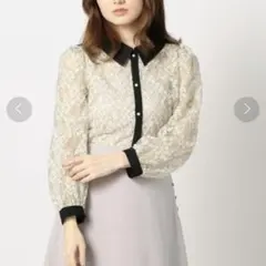 MISCH MASCH レースシャツ　ホワイト　カラー