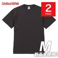 【2枚セット】Tシャツ ヘヴィーウェイト【4208-01】M スミ 圧縮発送