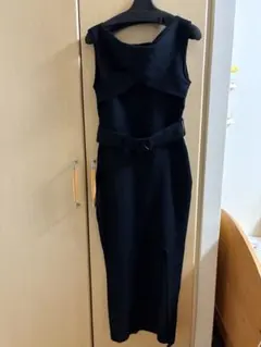 くうね様専用ノースリーブ ブラック ロングワンピース