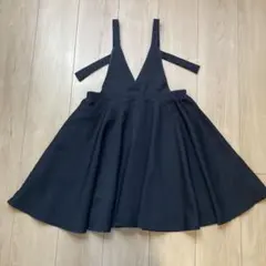 黒いフレアスカート リボン付き