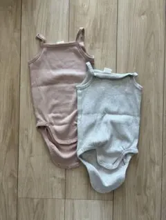 H&M ベビー肌着 68cm ピンク グレー 2枚セット