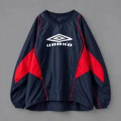 UMBRO 00s Y2K Pullover Piste Navy Red L