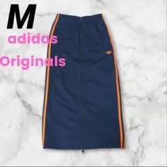 М ）アディダスオリジナルス◆70s ロングスカート ネイビー adidas