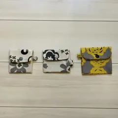 【ハンドメイド】花柄布製ポーチ3個セット