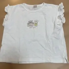 petit main フリル袖 Tシャツ130