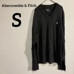 Abercrombie & Fitch 【S】ブラック Vネック ニット