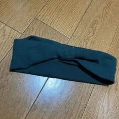 헤어 밴드 다크 그린 리본 디자인 헤어 액세서리 원 포인트