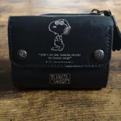 PEANUTS SNOOPY 三つ折り財布 ジョークール ブラック