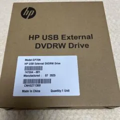 未使用品　HP USB External GP70N F2B56AA DVDRWのサムネイル