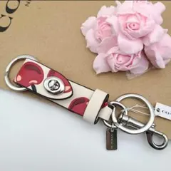 COACH　コーチ　キーホルダー　バックチャーム　 チェリープリント　正規品のサムネイル