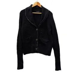 GK 伊太利屋　イタリヤ ニット　カーディガン　ブラック