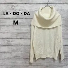 【LA・DO・DA】ニット　タートルネック（M）ボリュームネック　オフホワイト✨